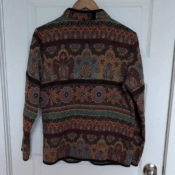 Women's Multicolor Patterned Jacket - Picture 4 of 7